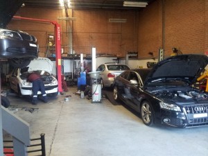 BMWs in the workshop